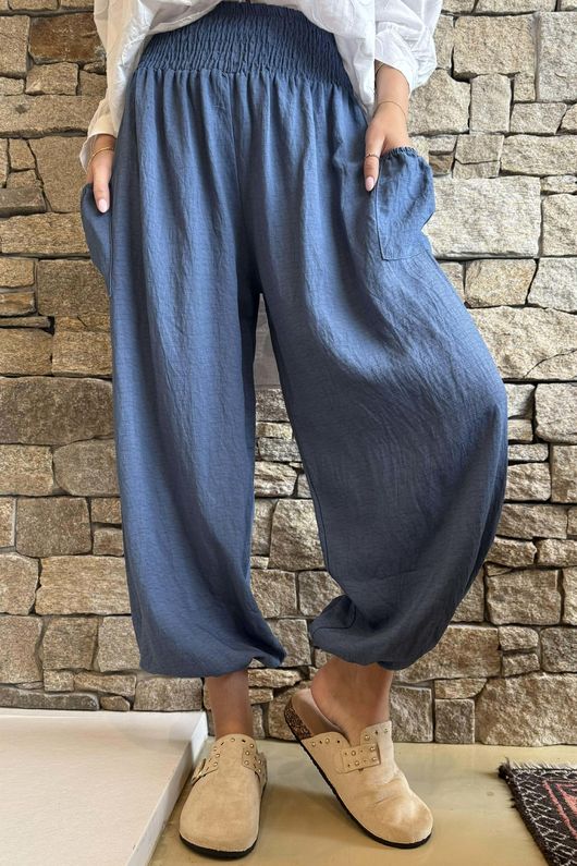 Basso Shirring Balloon Pant Airforce **